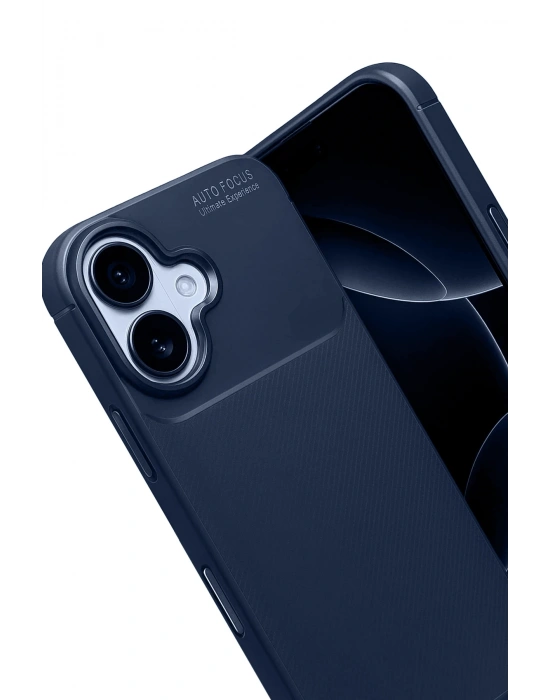 Newface Apple iPhone 17 Auto Focus Karbon Kapak - Lacivert