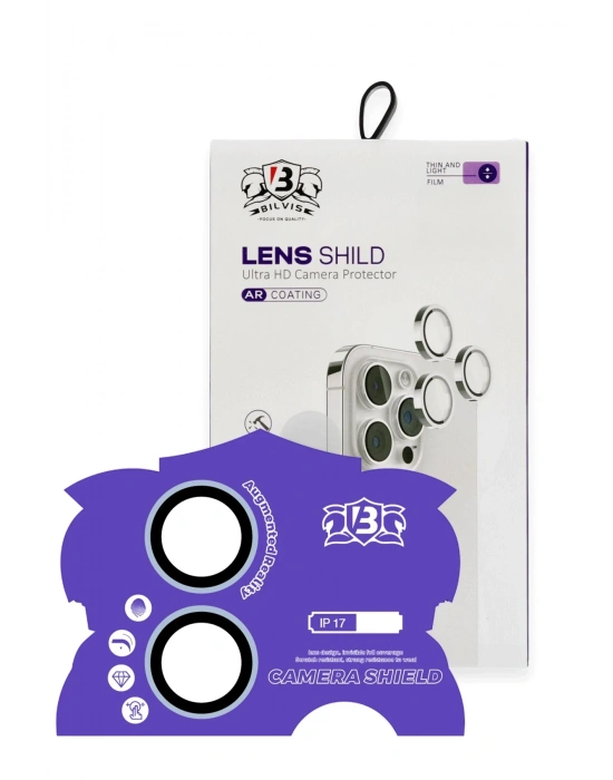 Newface Apple iPhone 17 Bilvis Titan Kamera Lens - Açık Mavi