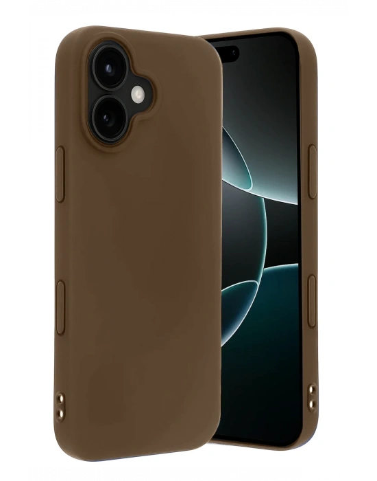 Newface Apple iPhone 17 First Silikon - Kahverengi