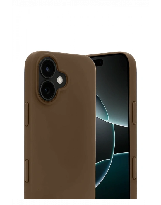 Newface Apple iPhone 17 First Silikon - Kahverengi