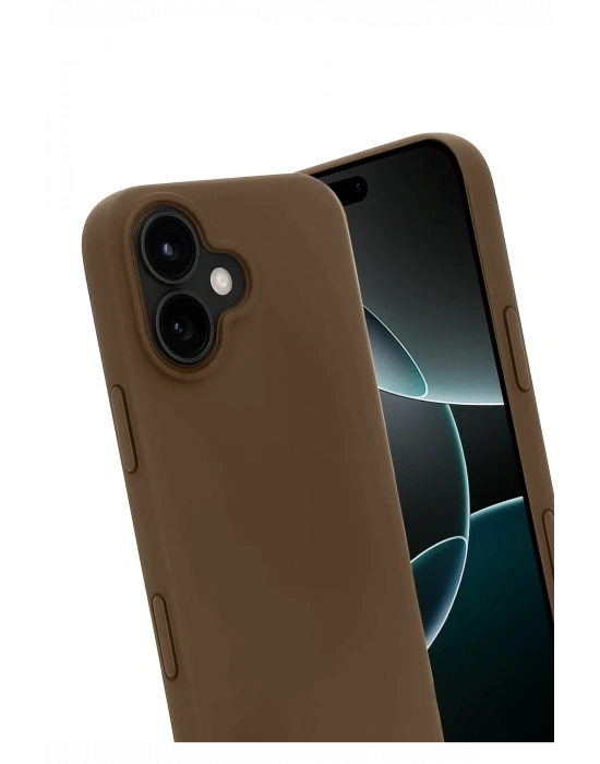 Newface Apple iPhone 17 First Silikon - Kahverengi