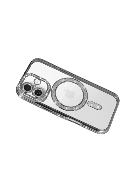 Newface Apple iPhone 17 Joke Simli Magneticsafe Kılıf - Gümüş