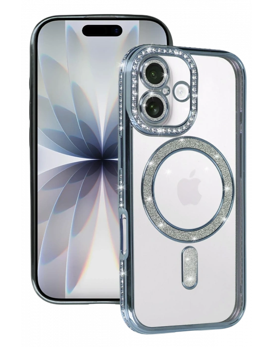 Newface Apple iPhone 17 Joke Simli Magneticsafe Kılıf - Mavi