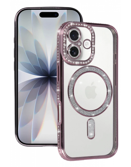 Newface Apple iPhone 17 Joke Simli Magneticsafe Kılıf - Pembe