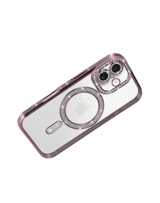 Newface Apple iPhone 17 Joke Simli Magneticsafe Kılıf - Pembe