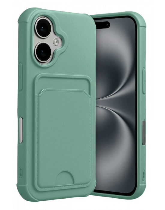 Newface Apple iPhone 17 Kelvin Kartvizitli Silikon - Açık Yeşil