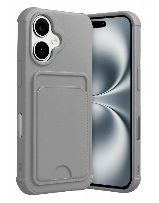 Newface Apple iPhone 17 Kelvin Kartvizitli Silikon - Gri