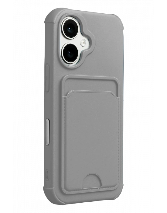 Newface Apple iPhone 17 Kelvin Kartvizitli Silikon - Gri