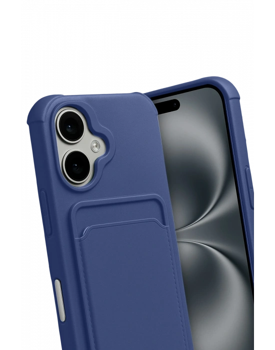 Newface Apple iPhone 17 Kelvin Kartvizitli Silikon - Lacivert