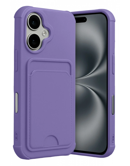 Newface Apple iPhone 17 Kelvin Kartvizitli Silikon - Lila