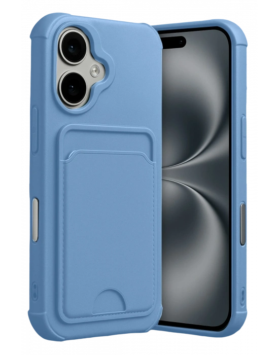 Newface Apple iPhone 17 Kelvin Kartvizitli Silikon - Mavi