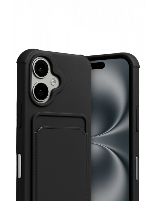 Newface Apple iPhone 17 Kelvin Kartvizitli Silikon - Siyah