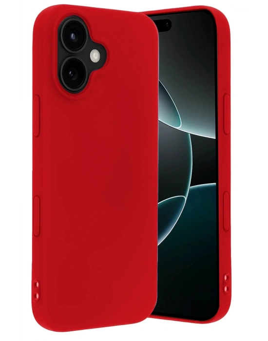 Newface Apple iPhone 17 Nano içi Kadife Silikon - Kırmızı