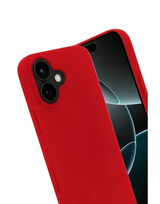 Newface Apple iPhone 17 Nano içi Kadife Silikon - Kırmızı