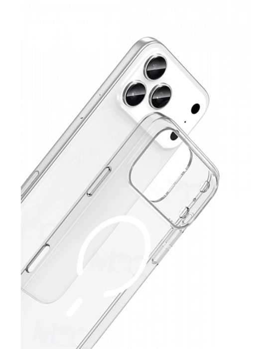 Newface Apple iPhone 17 Pro Combo Sert Şeffaf Magsafe Kapak - Şeffaf