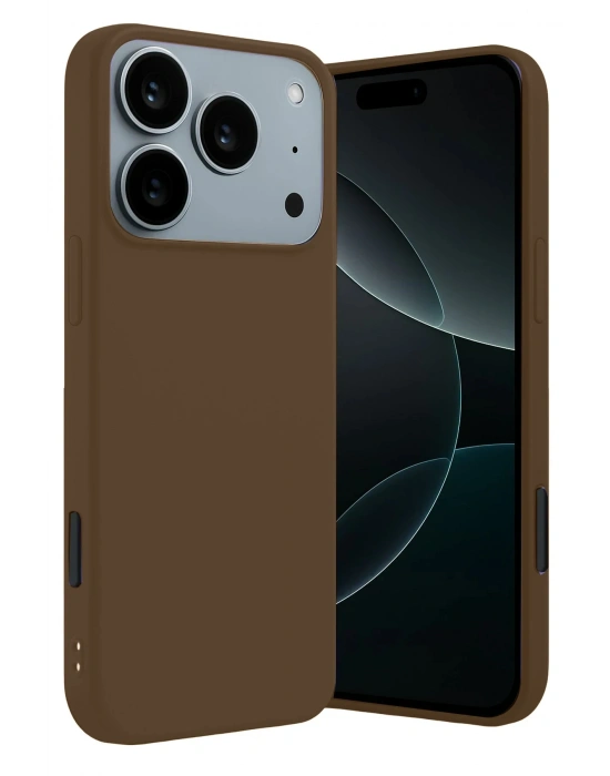 Newface Apple iPhone 17 Pro First Silikon - Kahverengi