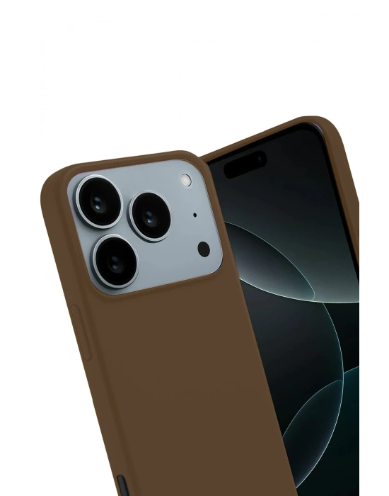 Newface Apple iPhone 17 Pro First Silikon - Kahverengi