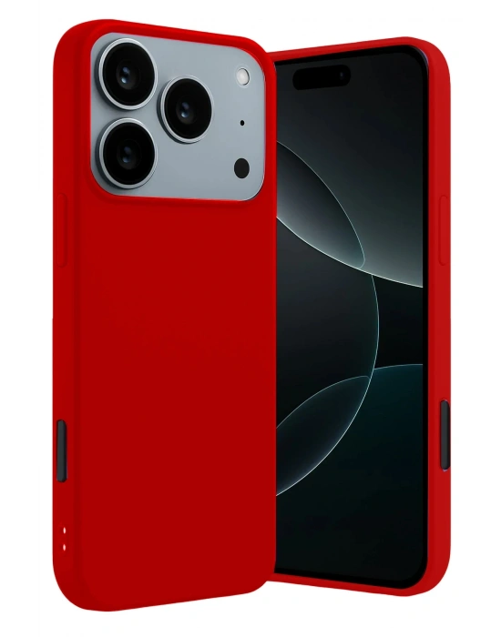 Newface Apple iPhone 17 Pro First Silikon - Kırmızı