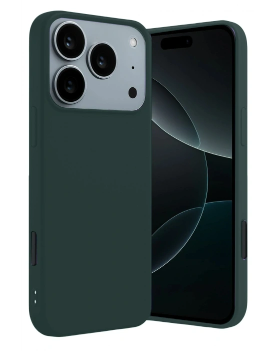 Newface Apple iPhone 17 Pro First Silikon - Koyu Yeşil