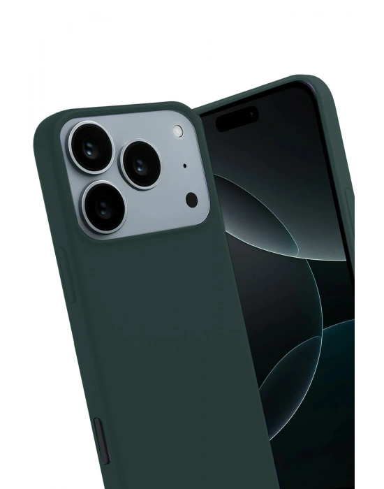 Newface Apple iPhone 17 Pro First Silikon - Koyu Yeşil