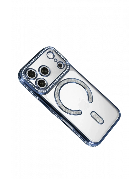 Newface Apple iPhone 17 Pro Joke Simli Magneticsafe Kılıf - Mavi