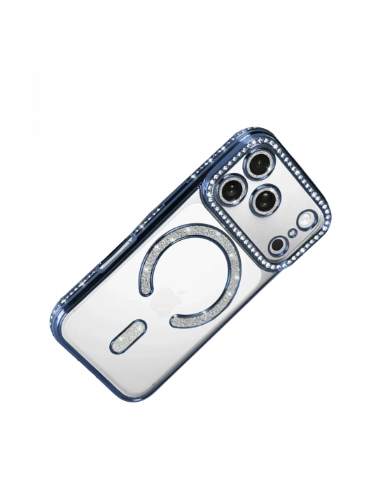 Newface Apple iPhone 17 Pro Joke Simli Magneticsafe Kılıf - Mavi