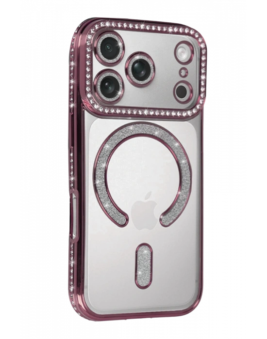 Newface Apple iPhone 17 Pro Joke Simli Magneticsafe Kılıf - Pembe