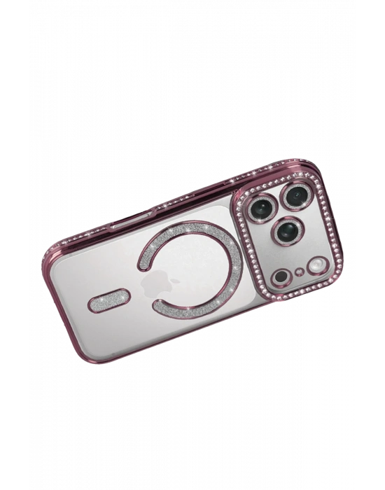 Newface Apple iPhone 17 Pro Joke Simli Magneticsafe Kılıf - Pembe