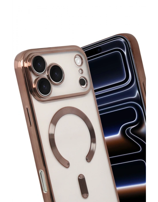 Newface Apple iPhone 17 Pro Kross Magneticsafe Kapak - Çöl Titanyum