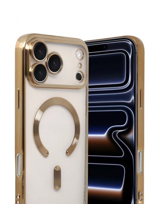 Newface Apple iPhone 17 Pro Kross Magneticsafe Kapak - Gold