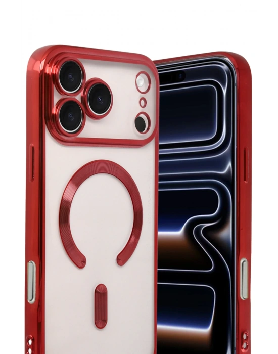 Newface Apple iPhone 17 Pro Kross Magneticsafe Kapak - Kırmızı