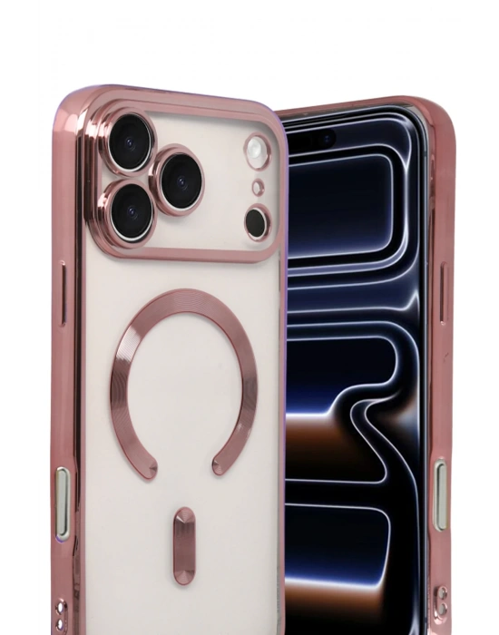 Newface Apple iPhone 17 Pro Kross Magneticsafe Kapak - Rose
