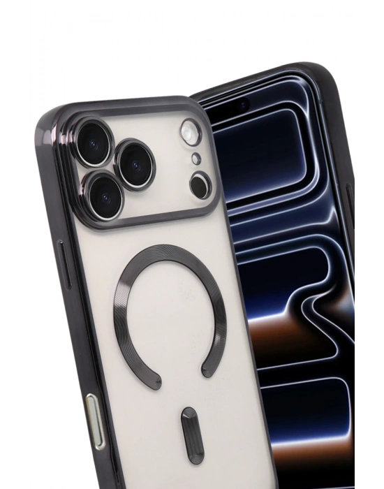 Newface Apple iPhone 17 Pro Kross Magneticsafe Kapak - Siyah