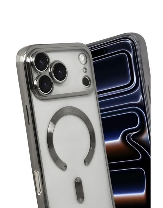 Newface Apple iPhone 17 Pro Kross Magneticsafe Kapak - Titan Gri