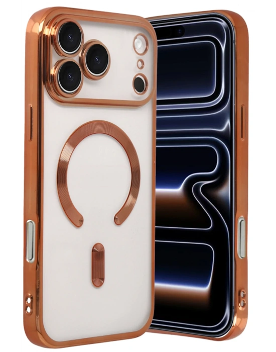 Newface Apple iPhone 17 Pro Kross Magneticsafe Kapak - Turuncu