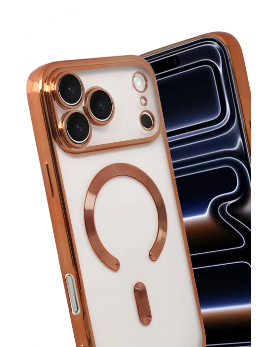 Newface Apple iPhone 17 Pro Kross Magneticsafe Kapak - Turuncu