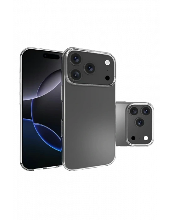 Newface Apple iPhone 17 Pro Lüx Şeffaf Silikon - Şeffaf