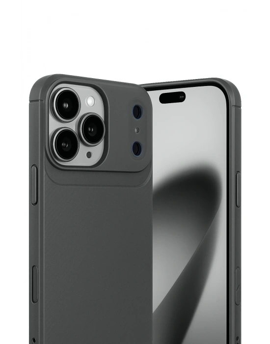 Newface Apple iPhone 17 Pro Max Auto Focus Karbon Kapak - Gri