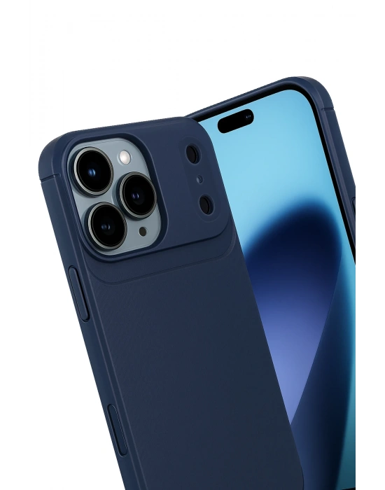 Newface Apple iPhone 17 Pro Max Auto Focus Karbon Kapak - Lacivert