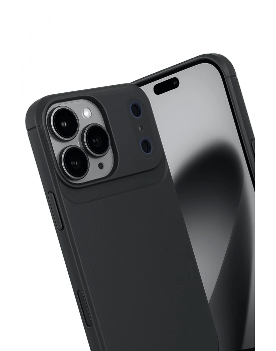 Newface Apple iPhone 17 Pro Max Auto Focus Karbon Kapak - Siyah