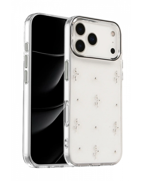 Newface Apple iPhone 17 Pro Max Fiyonk Desenli Kapak - Desen 4