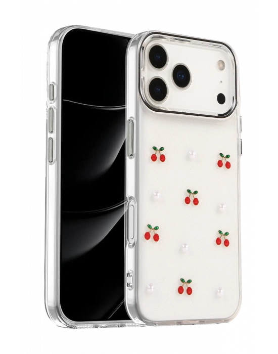 Newface Apple iPhone 17 Pro Max Fiyonk Desenli Kapak - Desen 9