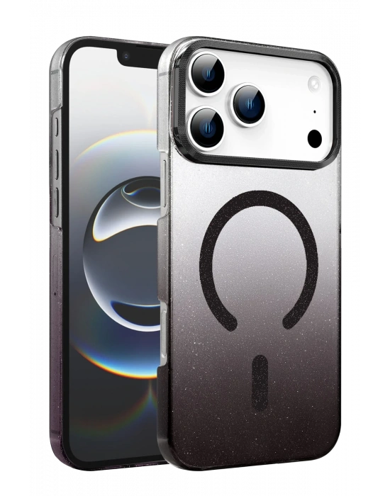 Newface Apple iPhone 17 Pro Max Glossy Magsafe Kapak - Siyah