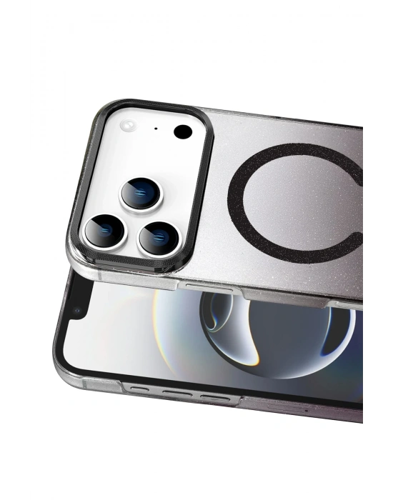 Newface Apple iPhone 17 Pro Max Glossy Magsafe Kapak - Siyah