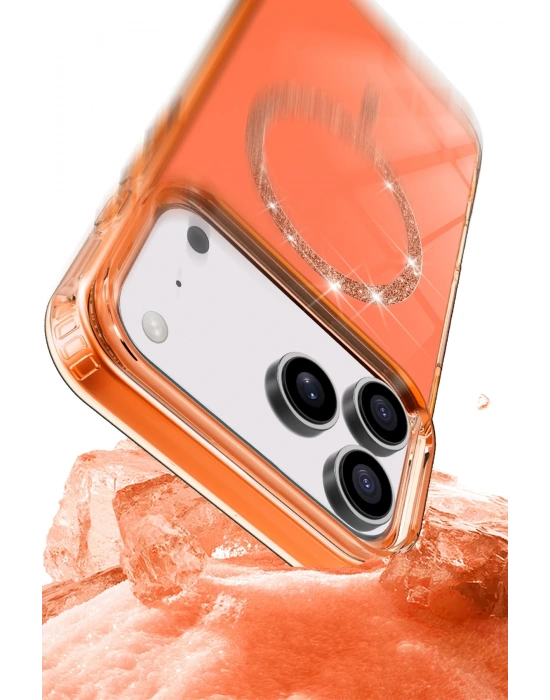 Newface Apple iPhone 17 Pro Max Live Diamond Magsafe Kapak - Yeşil