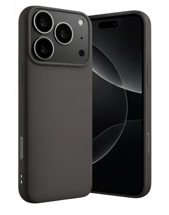 Newface Apple iPhone 17 Pro Max Nano içi Kadife Silikon - Gri