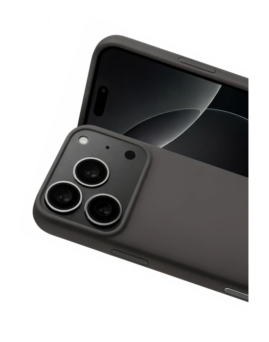 Newface Apple iPhone 17 Pro Max Nano içi Kadife Silikon - Gri