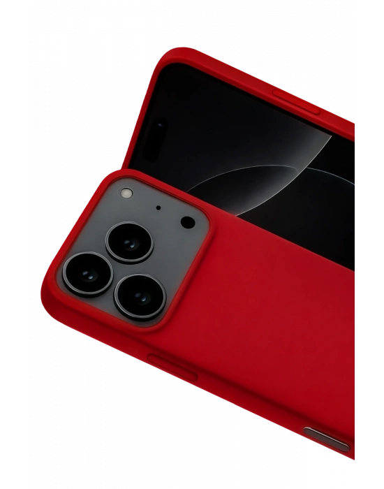 Newface Apple iPhone 17 Pro Max Nano içi Kadife Silikon - Kırmızı