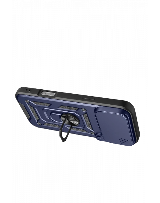 Newface Apple iPhone 17 Pro Max Pars Lens Yüzüklü Silikon - Lacivert