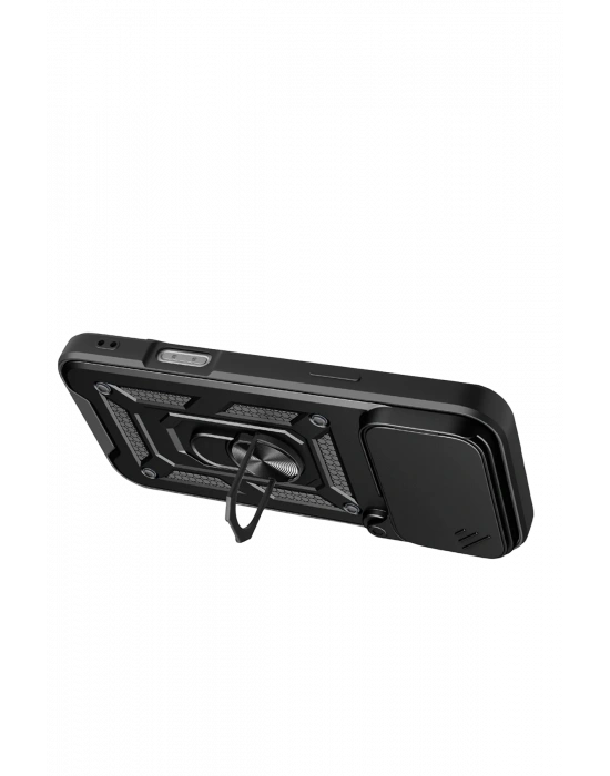 Newface Apple iPhone 17 Pro Max Pars Lens Yüzüklü Silikon - Siyah